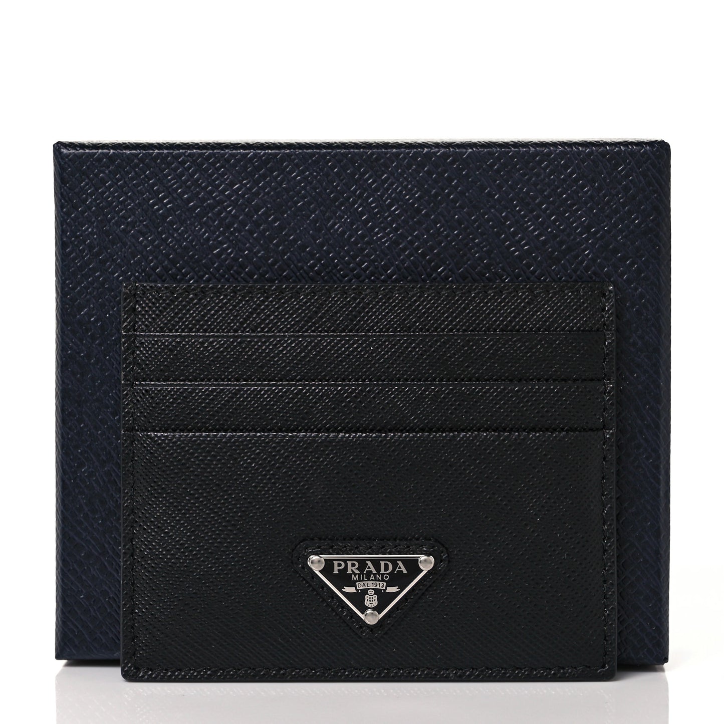 Saffiano Triangle Card Case Black