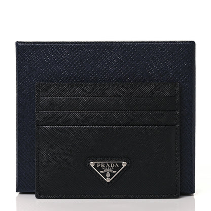 Prada Saffiano Triangle Card Case Black 9 of 9