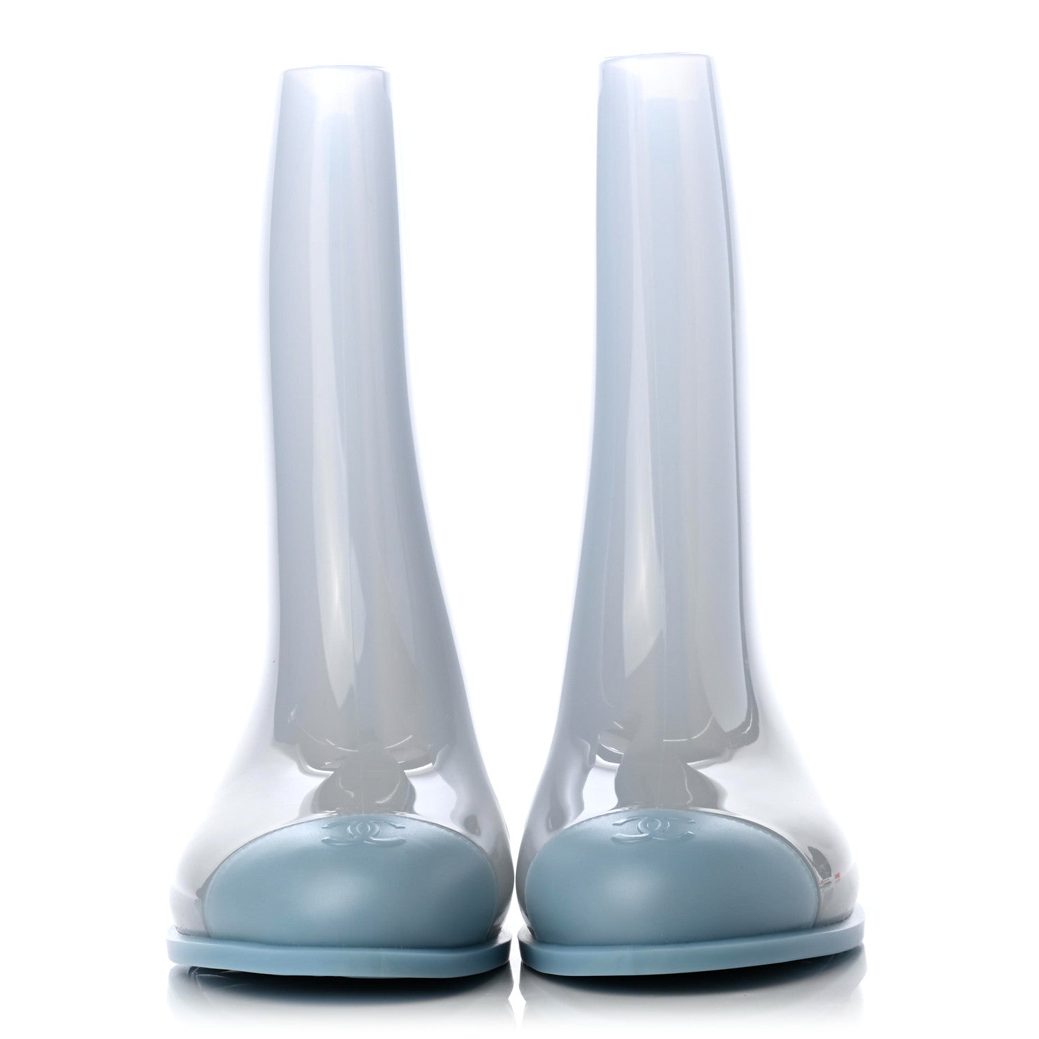 Chanel Rubber Rain Boots 38 Light Blue 4 of 18
