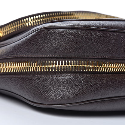 Tom Ford Pebbled Calfskin Large Jennifer Dark Brown 9 of 12
