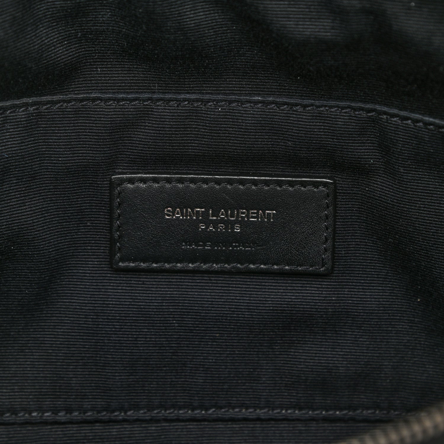 Saint Laurent Calfskin Monogram Belt Bag Black 6 of 19