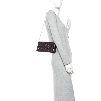 Christian Dior Patent Cannage Lady Dior Chain Wallet Purple 2 of 10