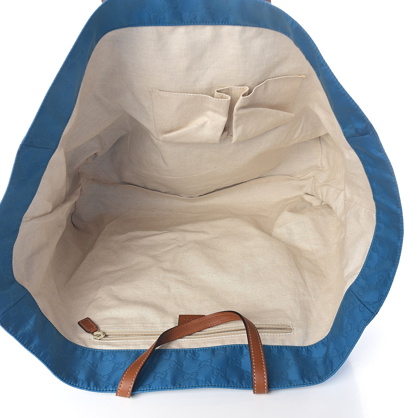 Nylon Monogram Large Tote Blue