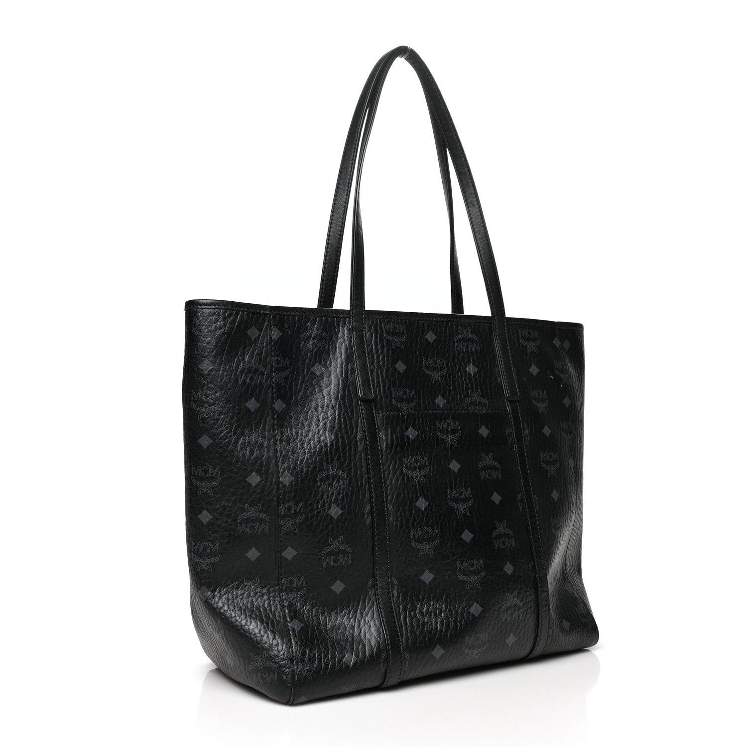 MCM Visetos Toni Shopper Tote Black 3 of 10