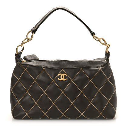 Chanel Calfskin Wild Stitch Hobo Brown 1 of 10