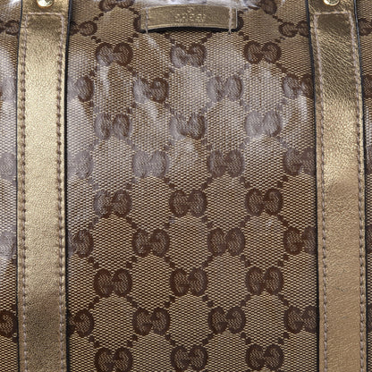 Gucci Crystal Monogram Medium Joy Boston Bronze 8 of 9