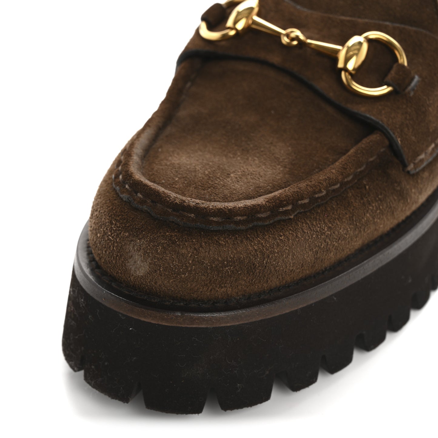 Suede Horsebit Platform Mules 39 Washed Brown