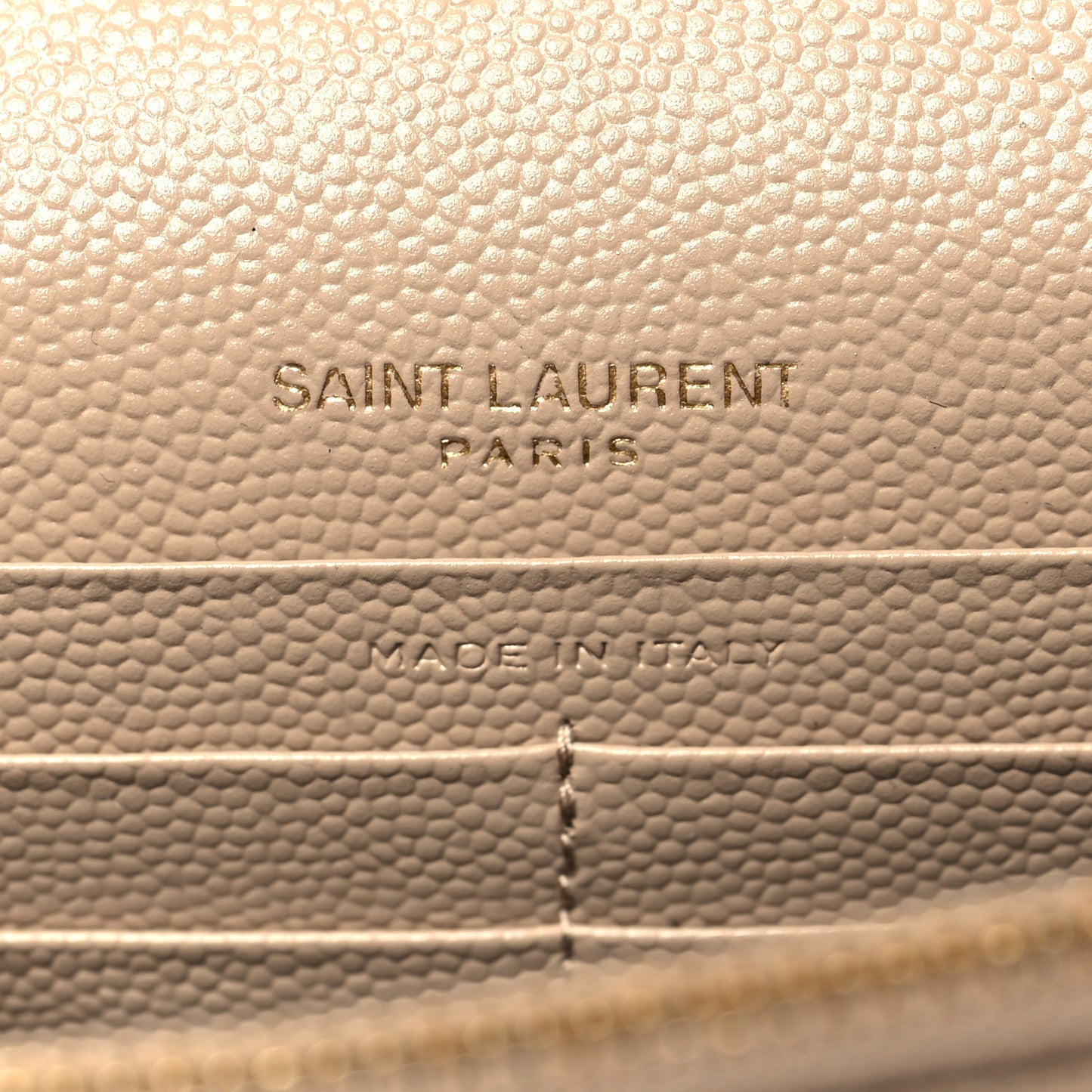 Grain De Poudre Matelasse Chevron Monogram Envelope Chain Wallet Dark Beige