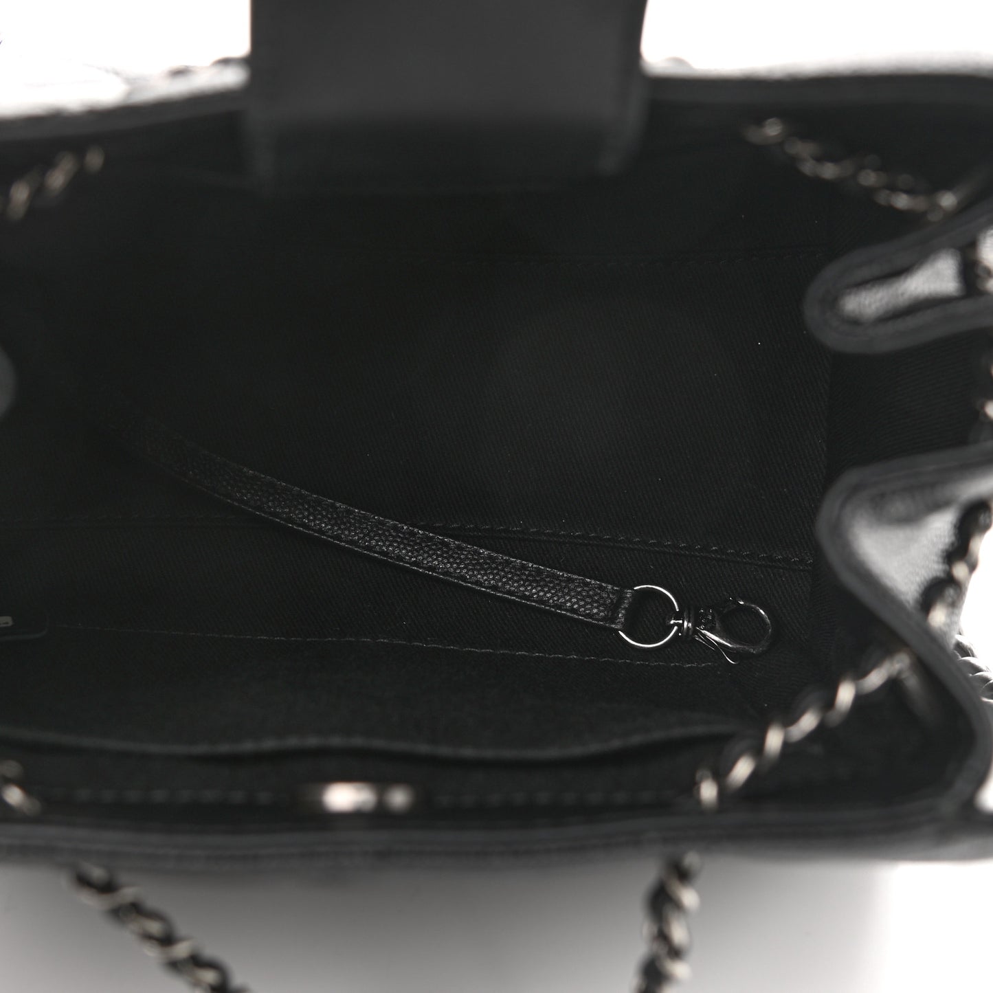 Caviar Quilted Small CC Bucket Bag Black