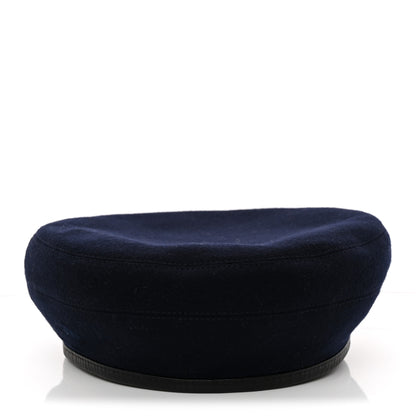 Hermes Cashmere Saint Honore Drap Beret 59 Marine 2 of 14