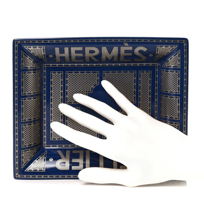 Hermes Porcelain Sellier Change Tray Bleu Roi 3 of 10