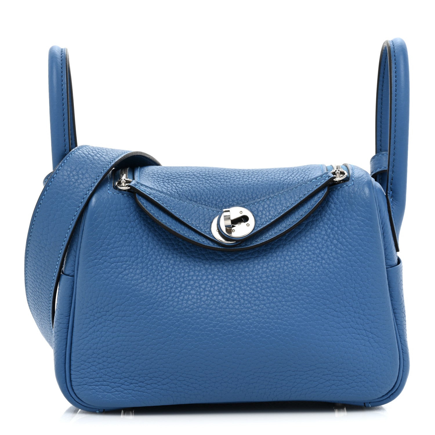 Hermes Taurillon Clemence Mini Lindy 20 Mykonos 1 of 10