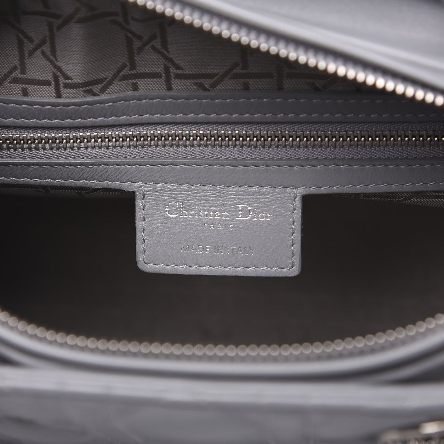 Lambskin Cannage Large Lady Dior Grey