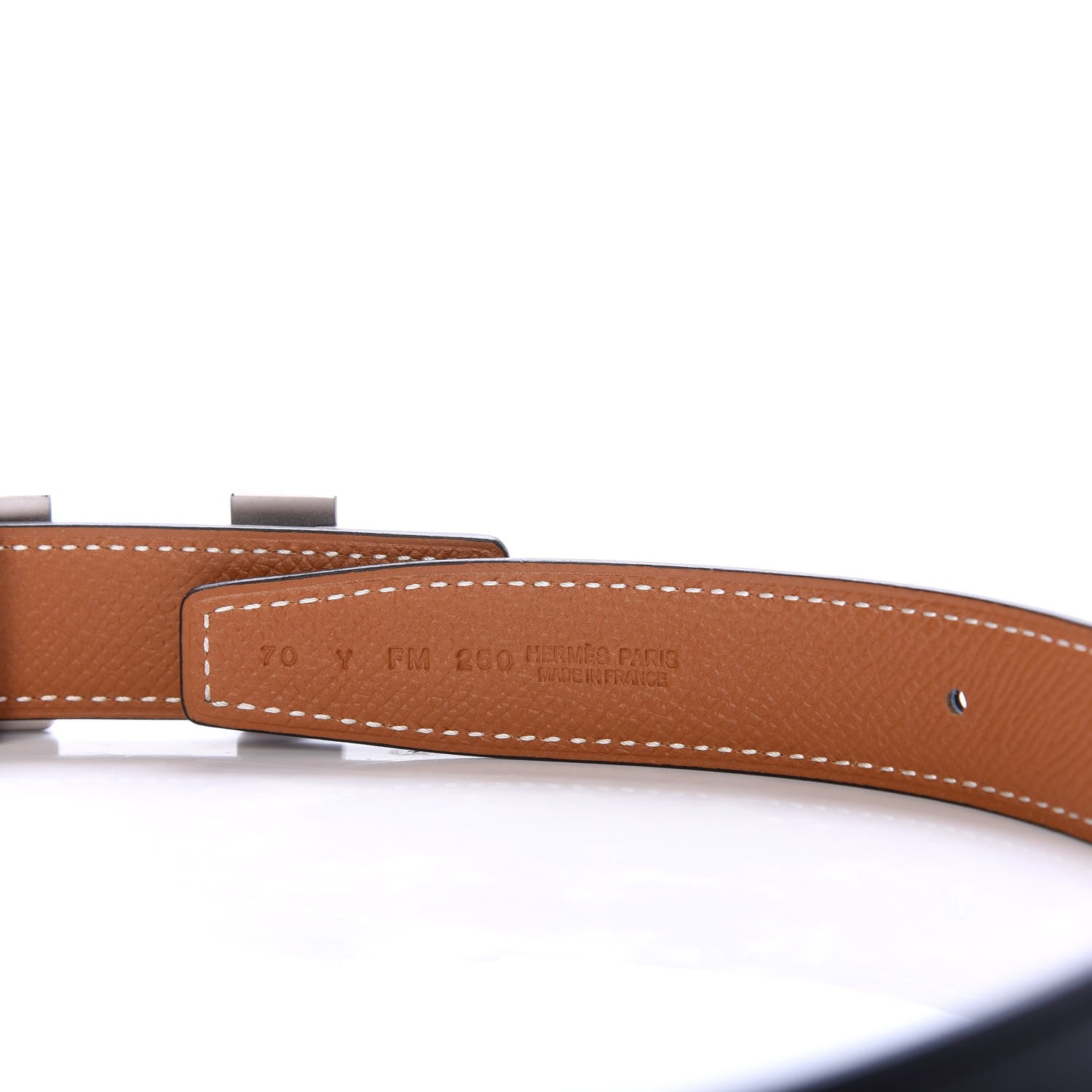 Hermes Swift Epsom 24mm Mini Martelee Constance Belt 70 Black Gold 3 of 5