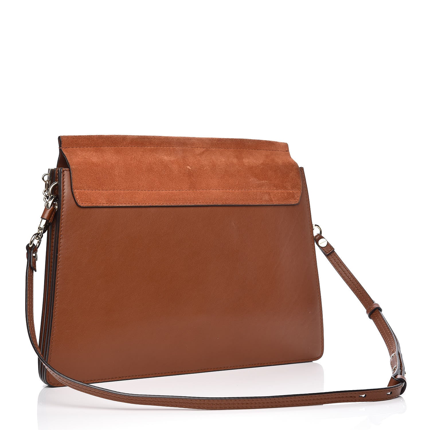 Chloe Suede Calfskin Medium Faye Shoulder Bag Tobacco 3 of 11