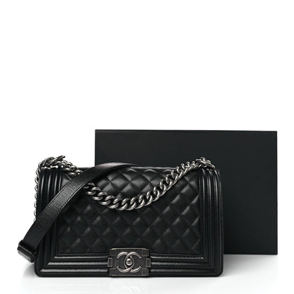 Chanel Caviar Quilted Medium Boy Flap Black 10 of 10