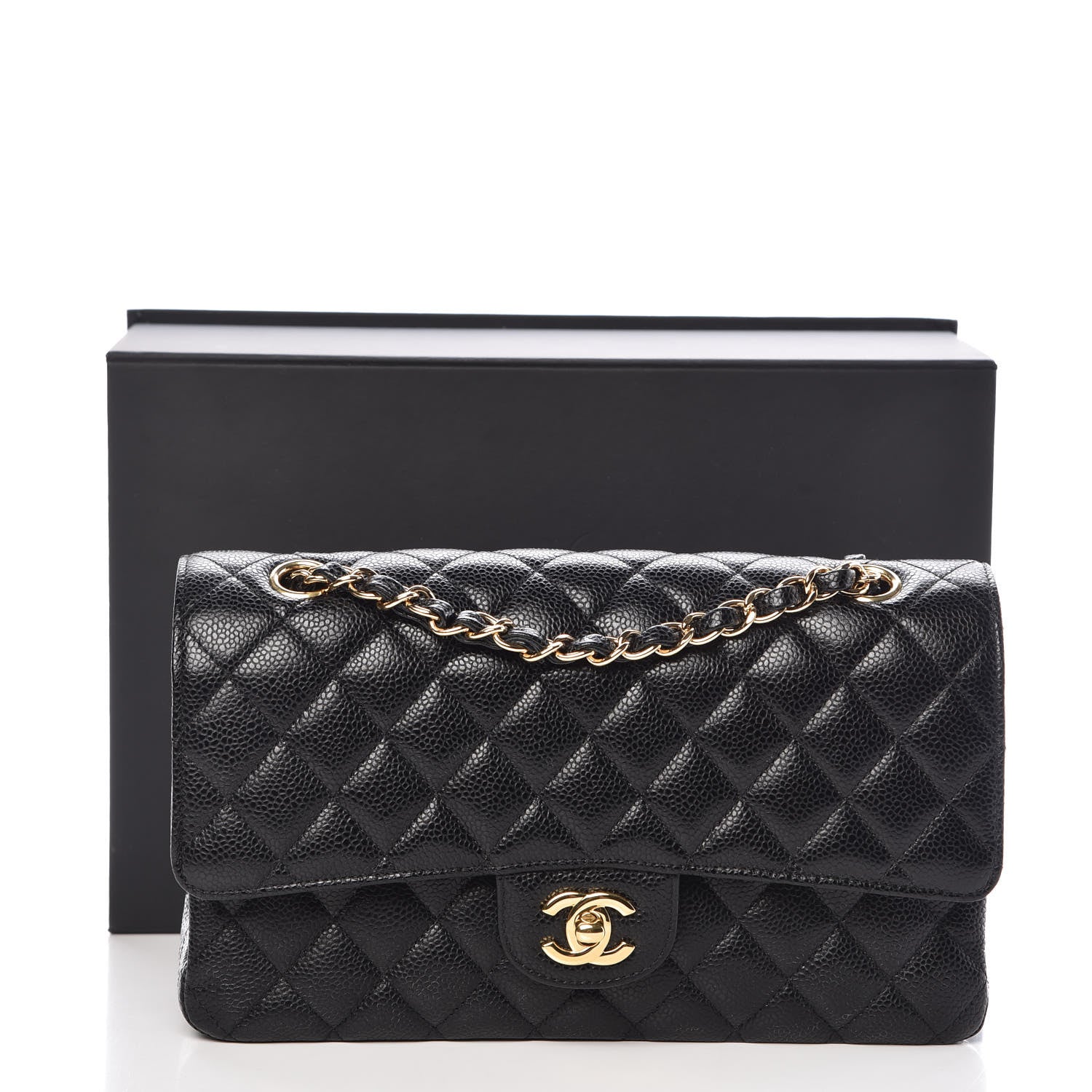 Chanel Caviar Quilted Medium Double Flap Black 10 of 10