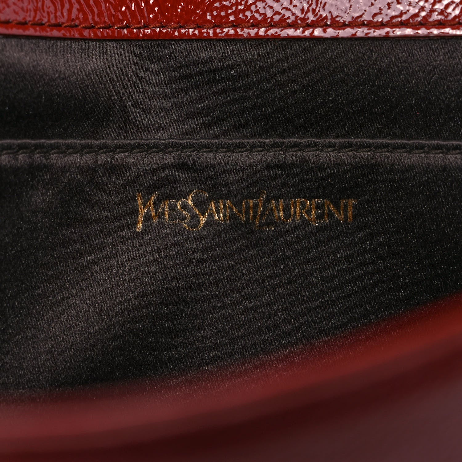Saint Laurent Textured Patent Monogram Large Belle De Jour Clutch Red 6 of 10