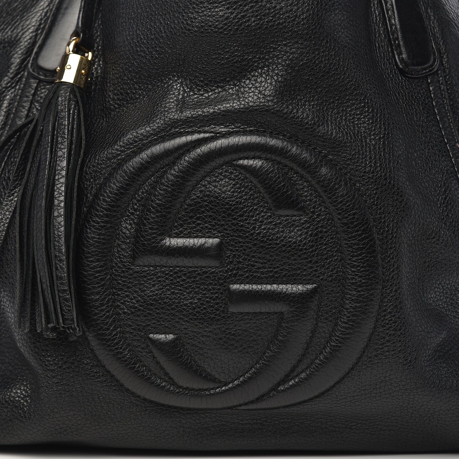 Gucci Pebbled Calfskin Medium Soho Shoulder Bag Black 19 of 19