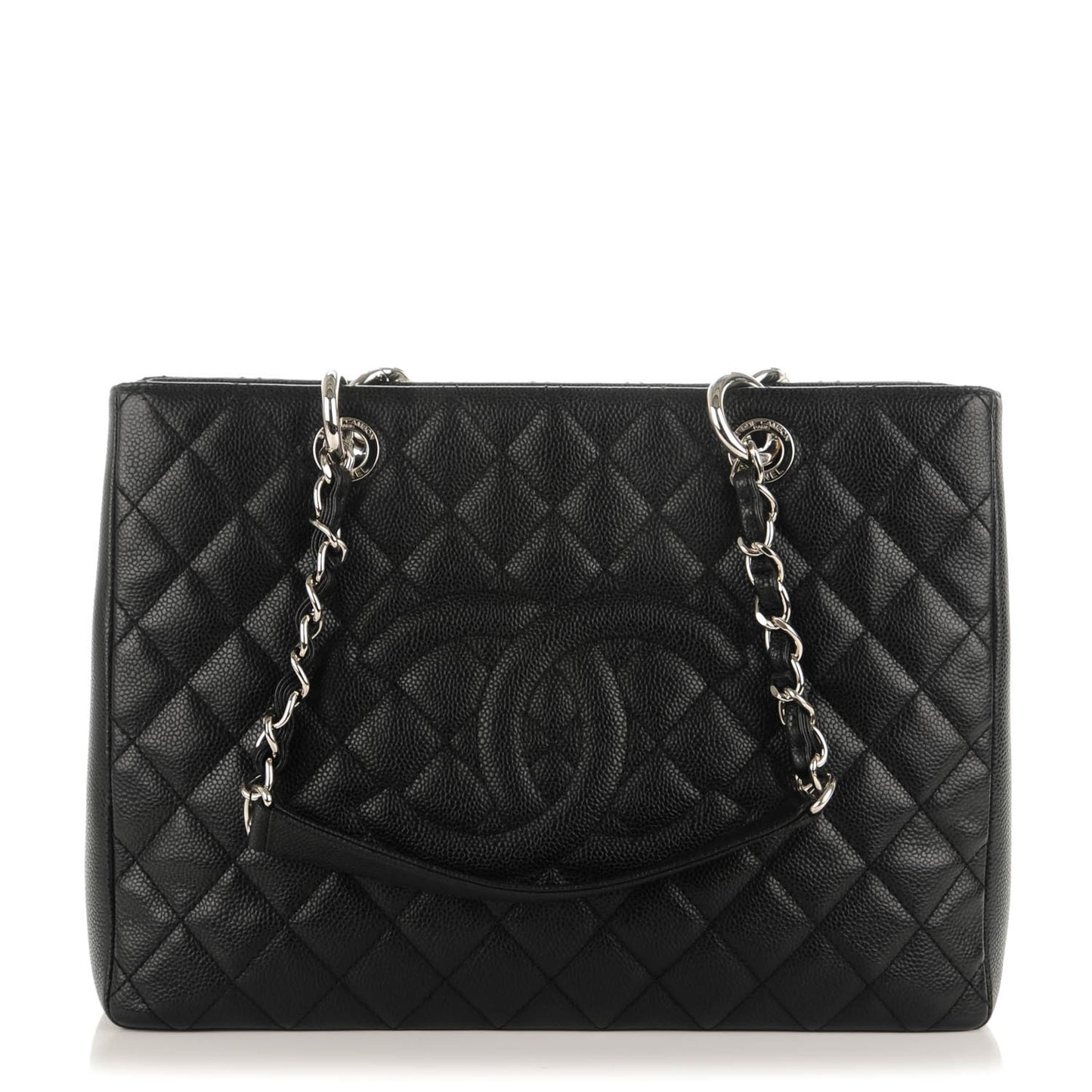 Caviar Quilted Grand Shopping Tote GST Black