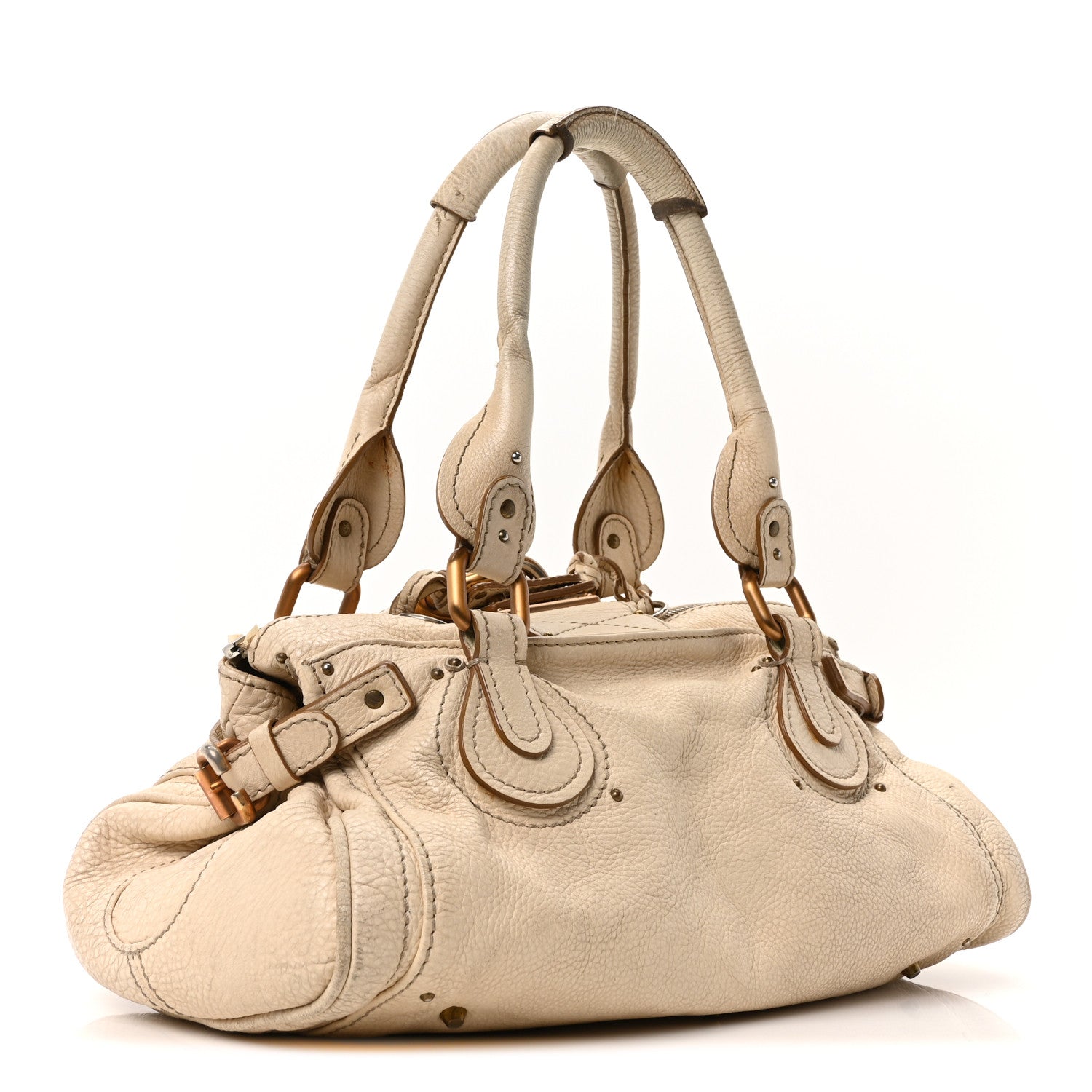 Chloe Calfskin Medium Paddington Satchel Ivory 3 of 10