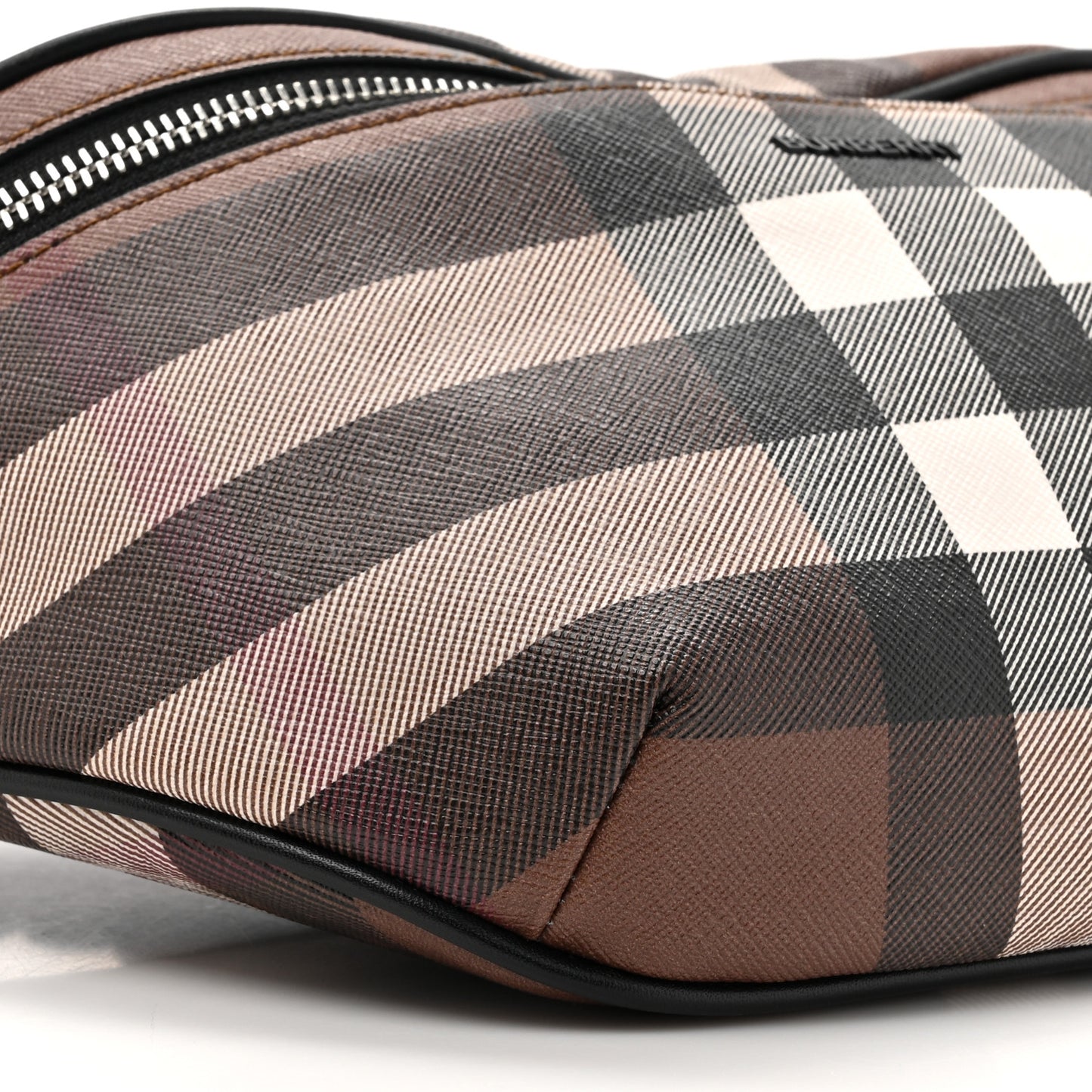 E-canvas Check Cason Bum Bag Dark Birch Brown