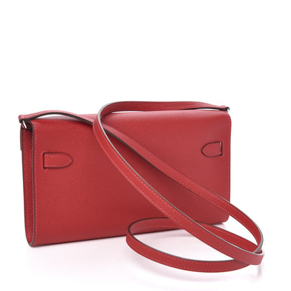 Hermes Epsom Kelly Wallet To Go Rouge Casaque 2 of 8