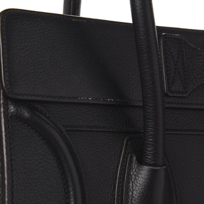 Celine Drummed Calfskin Mini Luggage Black 7 of 13