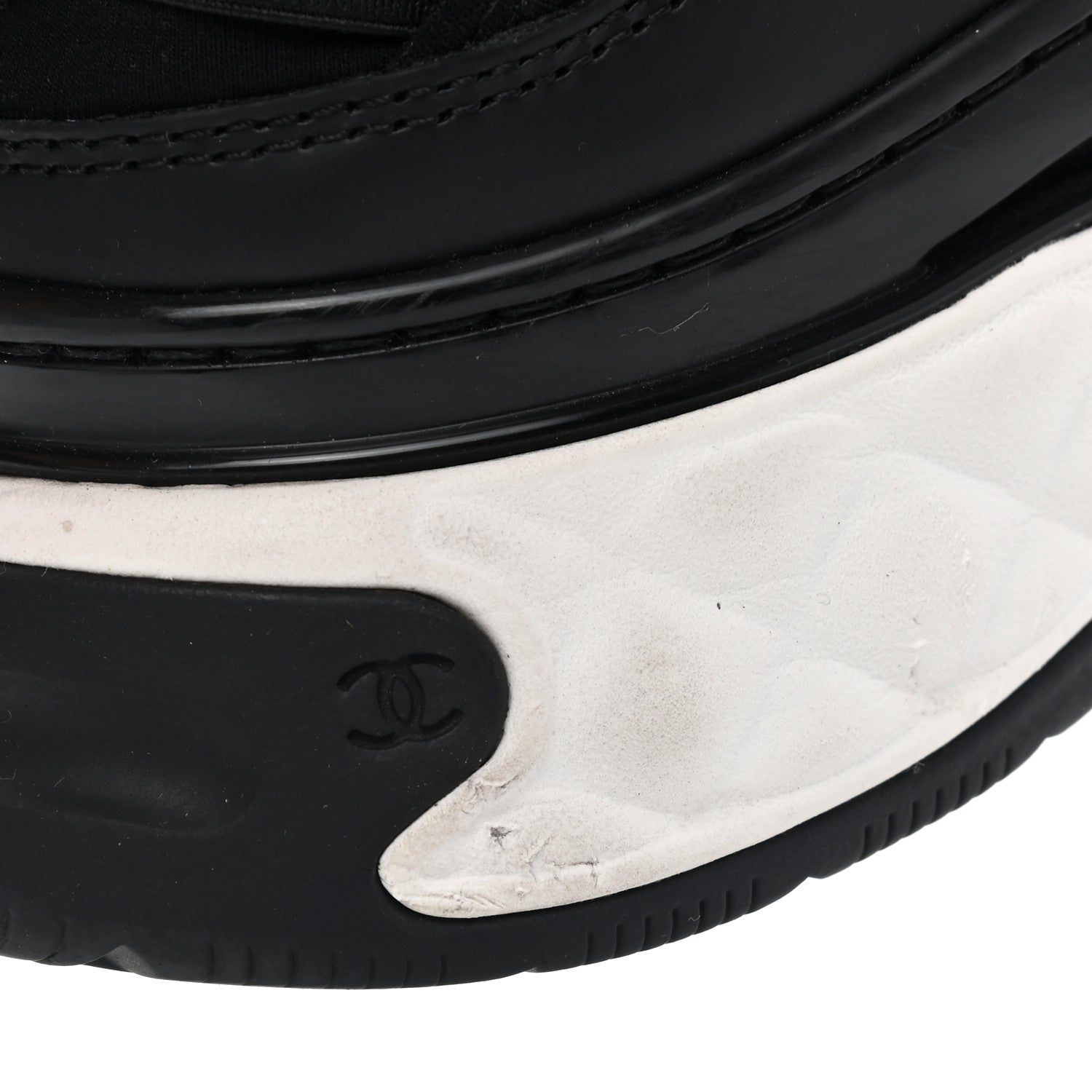 Chanel Velvet Calfskin Mixed Fibers CC Sneakers 38 Black 11 of 11