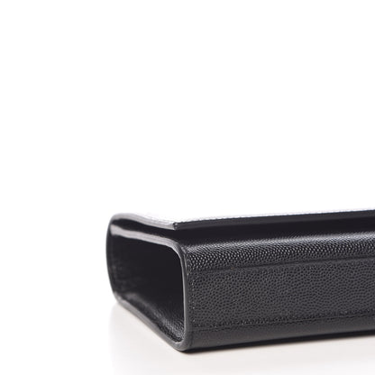 Saint Laurent Grain De Poudre Monogram Cassandre Clutch Black 5 of 9