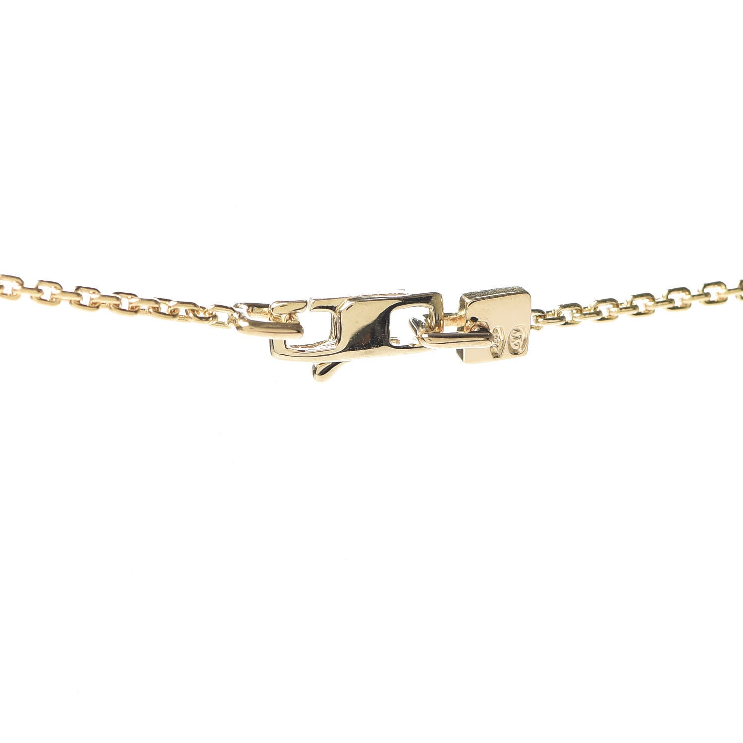 Louis Vuitton 18K Yellow Gold Diamond ID Nameplate Necklace 4 of 5