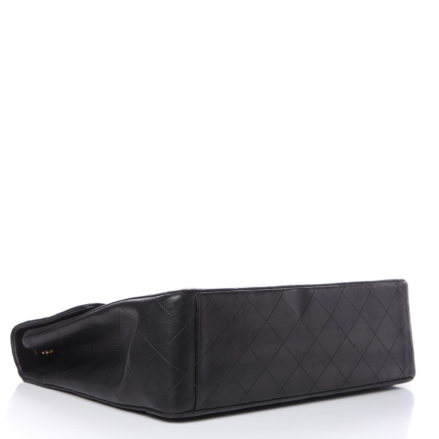 Chanel Lambskin Quilted XL Jumbo Single Flap Black 4 of 16