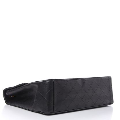 Chanel Lambskin Quilted XL Jumbo Single Flap Black 4 of 16