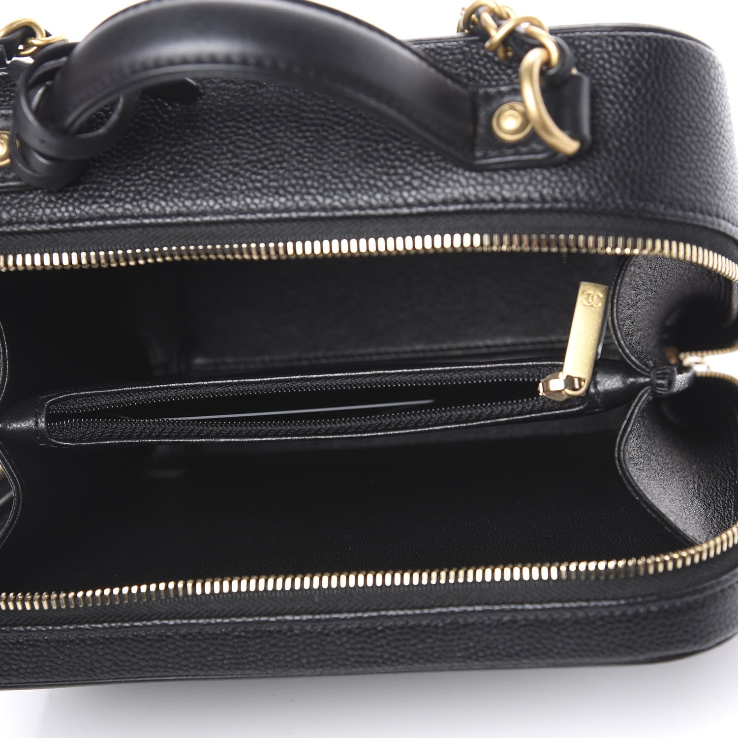 Chanel Caviar Quilted Medium CC Filigree Vanity Case Black 4 of 10