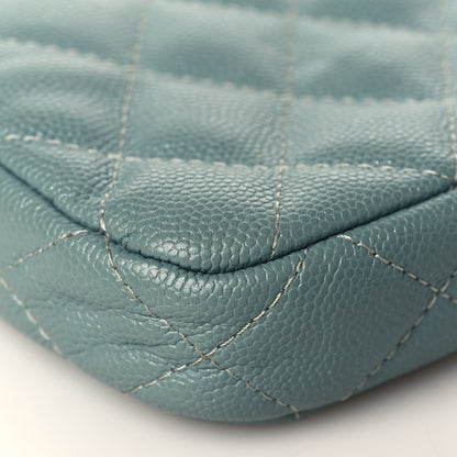Chanel Caviar Quilted Small Clutch With Chain Light Blue 10 of 11