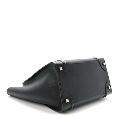 Celine Drummed Calfskin Mini Luggage Black 4 of 9
