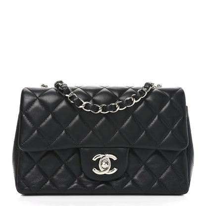 Chanel Lambskin Quilted Mini Rectangular Flap Black 1 of 11