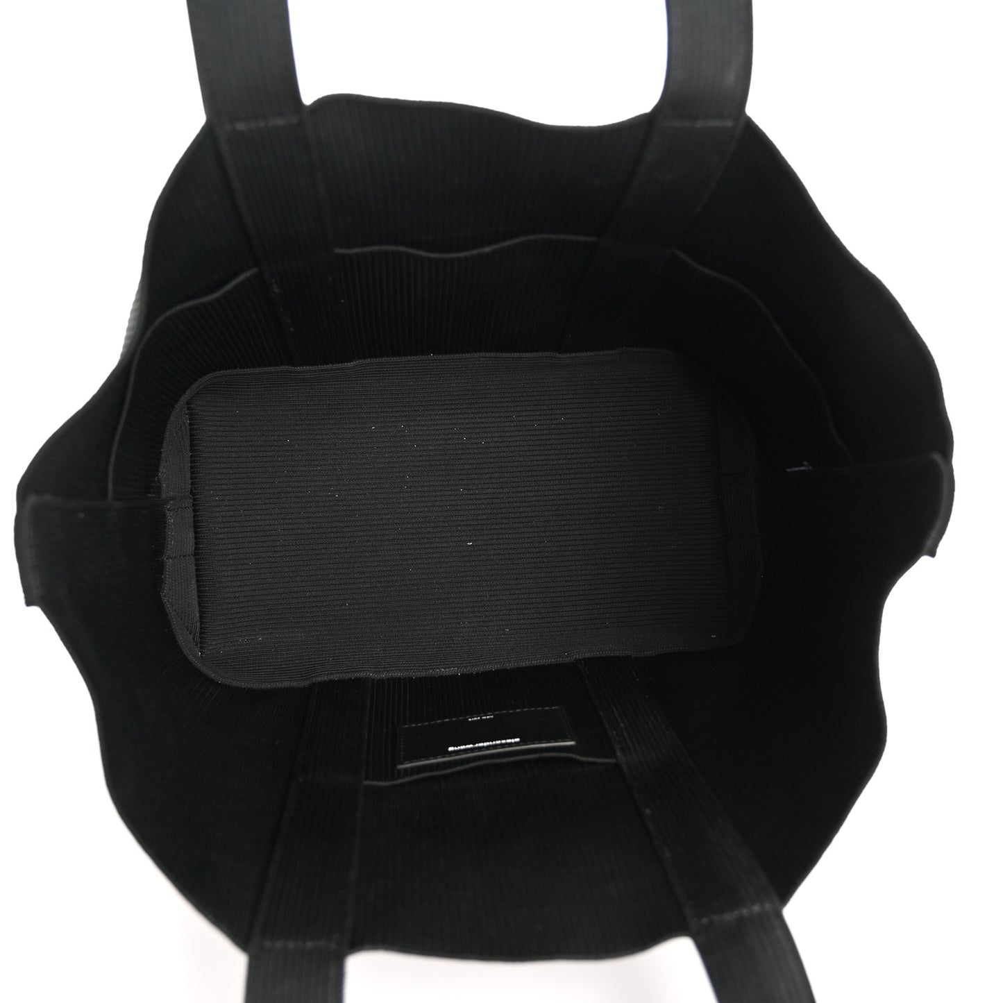 Ribbed Knit Ryan Tote Black
