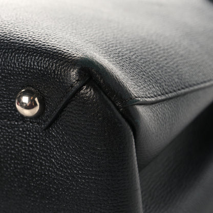 Burberry Derby Calfskin Medium Banner Tote Black 12 of 12