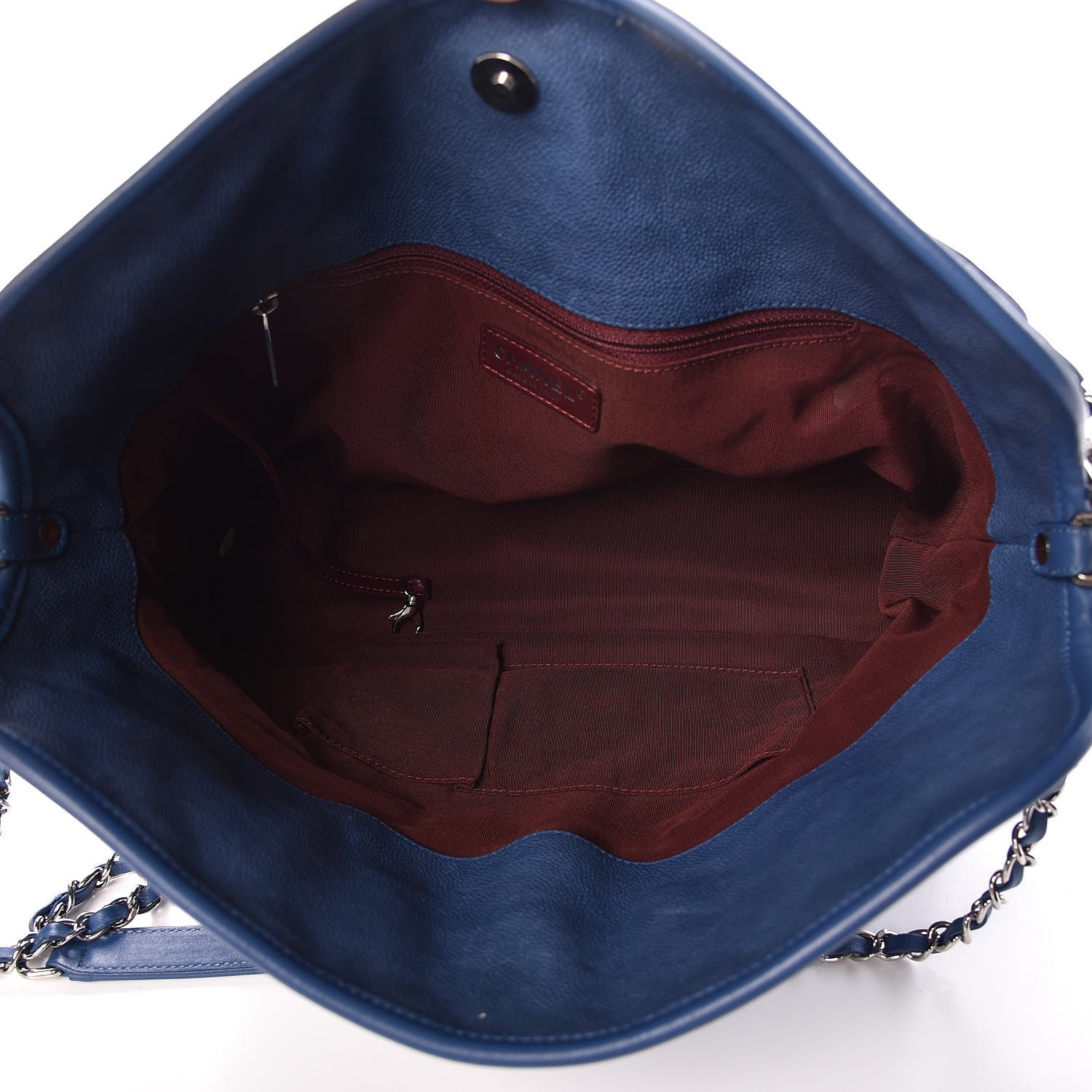 Chanel Caviar Quilted French Riviera Hobo Blue 5 of 10