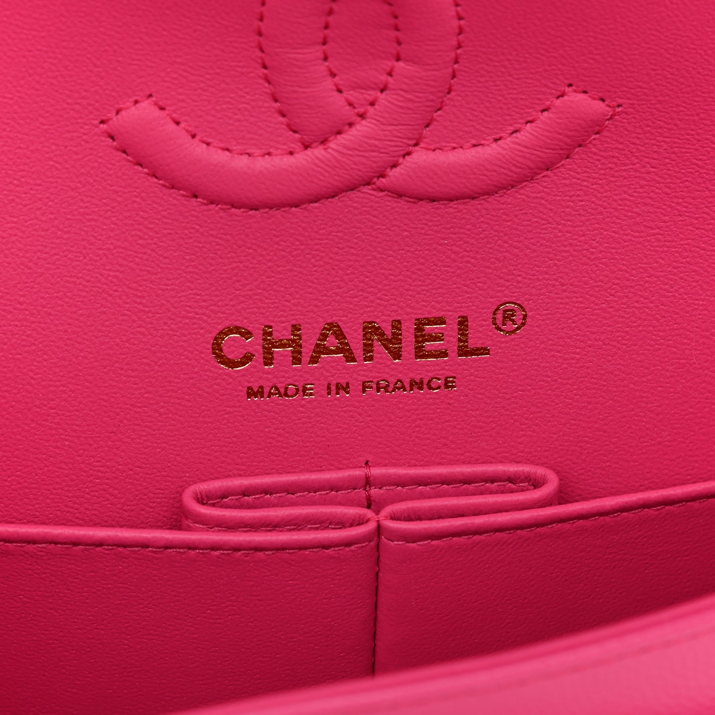 Caviar Quilted Small Double Flap Dark Pink