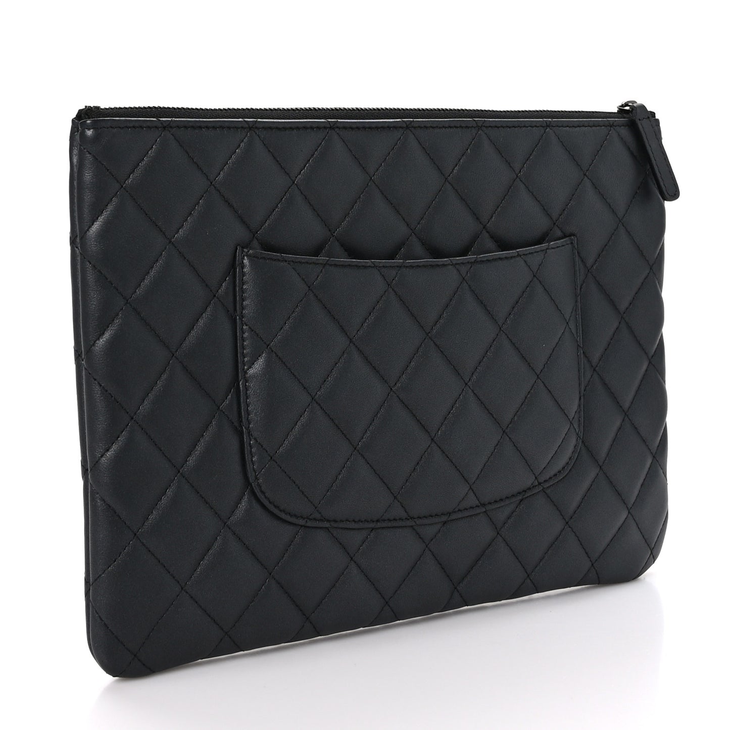 Lambskin Quilted Medium Cosmetic Case So Black