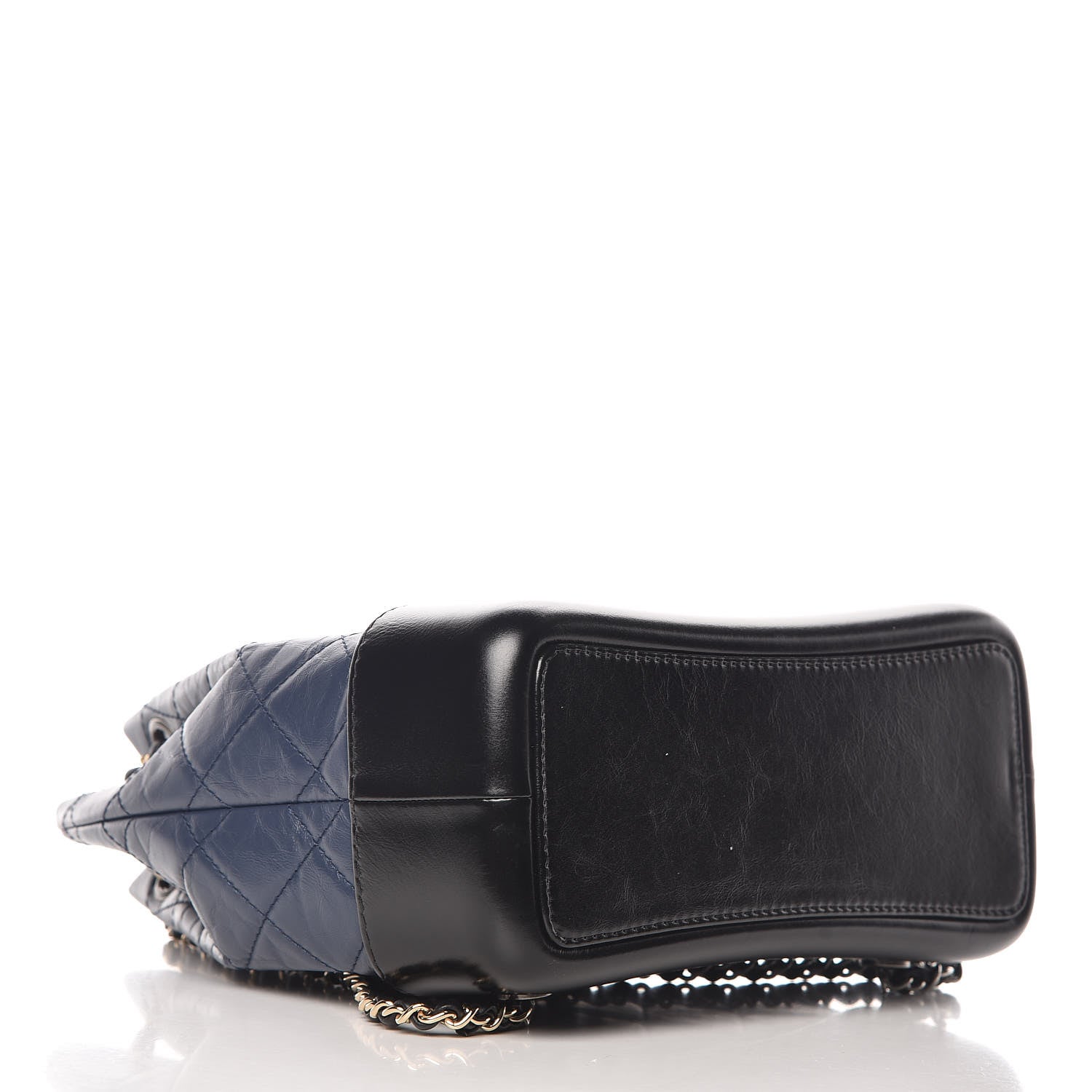 Chanel Aged Calfskin Quilted Small Gabrielle Backpack Blue Black 4 of 10