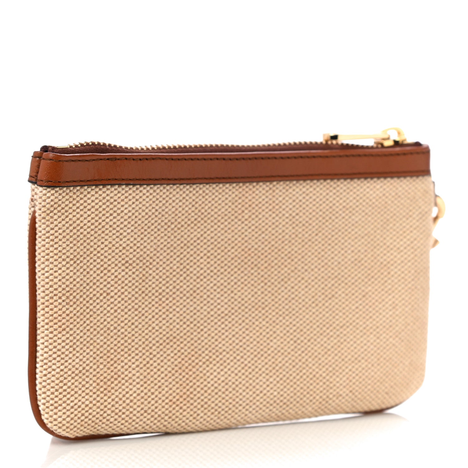 Gucci Vintage Canvas Web Pouch Sand Cuir 3 of 10