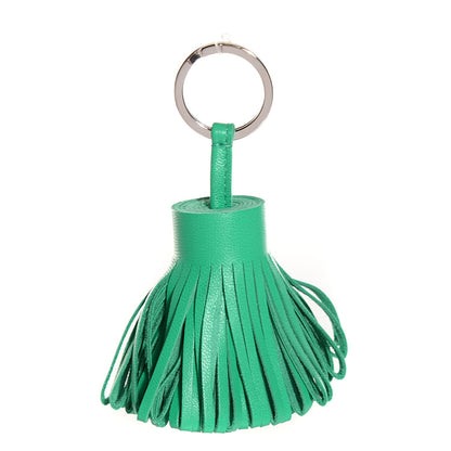 Hermes Lambskin Carmen Tassel Key Holder Menthe 1 of 5
