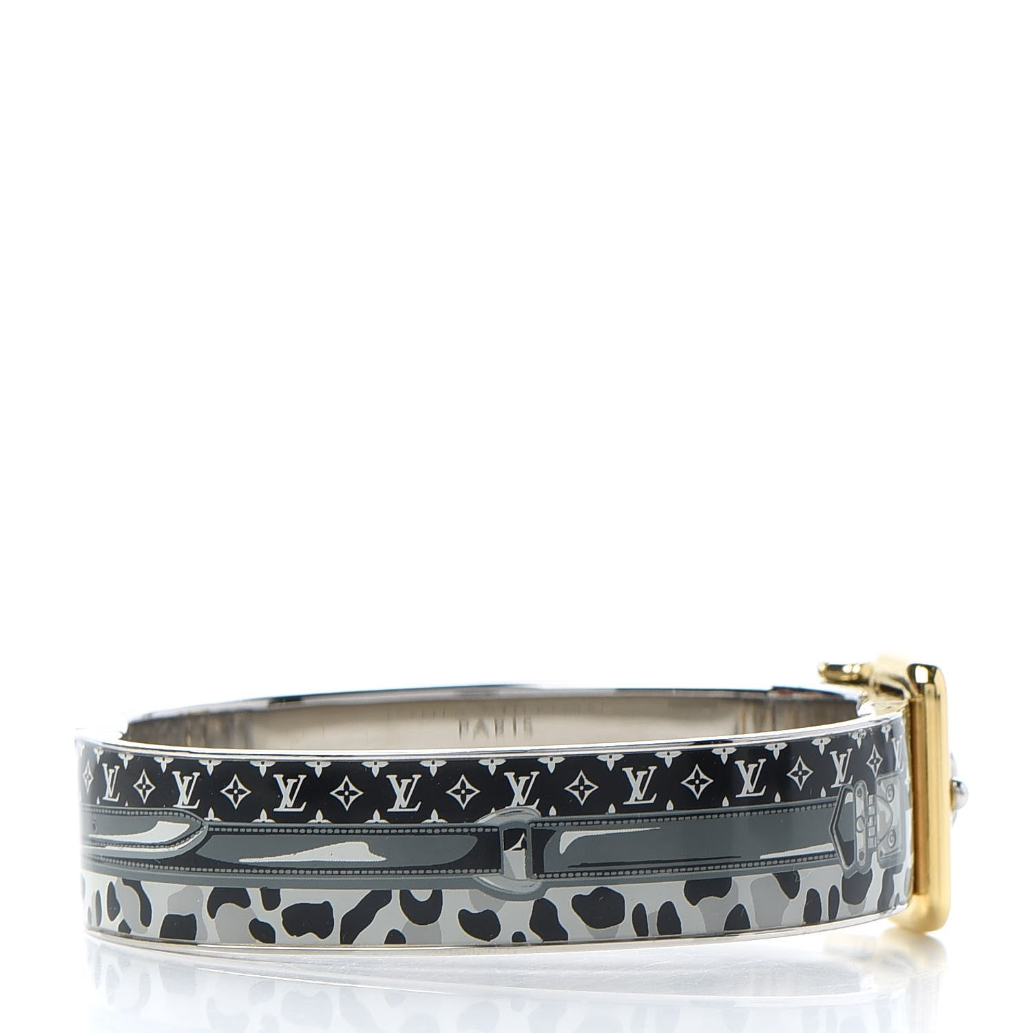 Louis Vuitton Metal Enamel Confidential Bangle Bracelet S 3 of 6