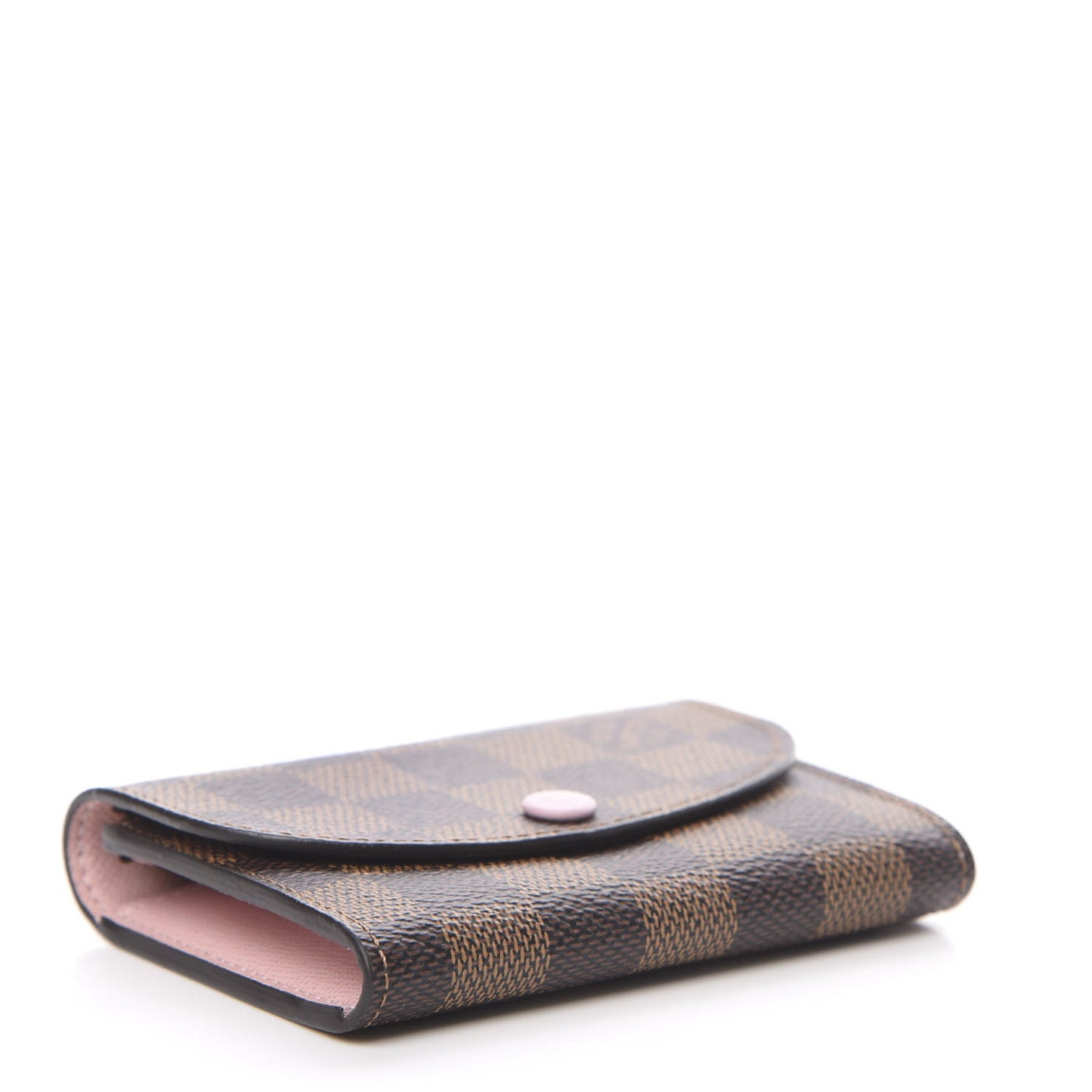Damier Ebene Rosalie Coin Purse Rose Ballerine
