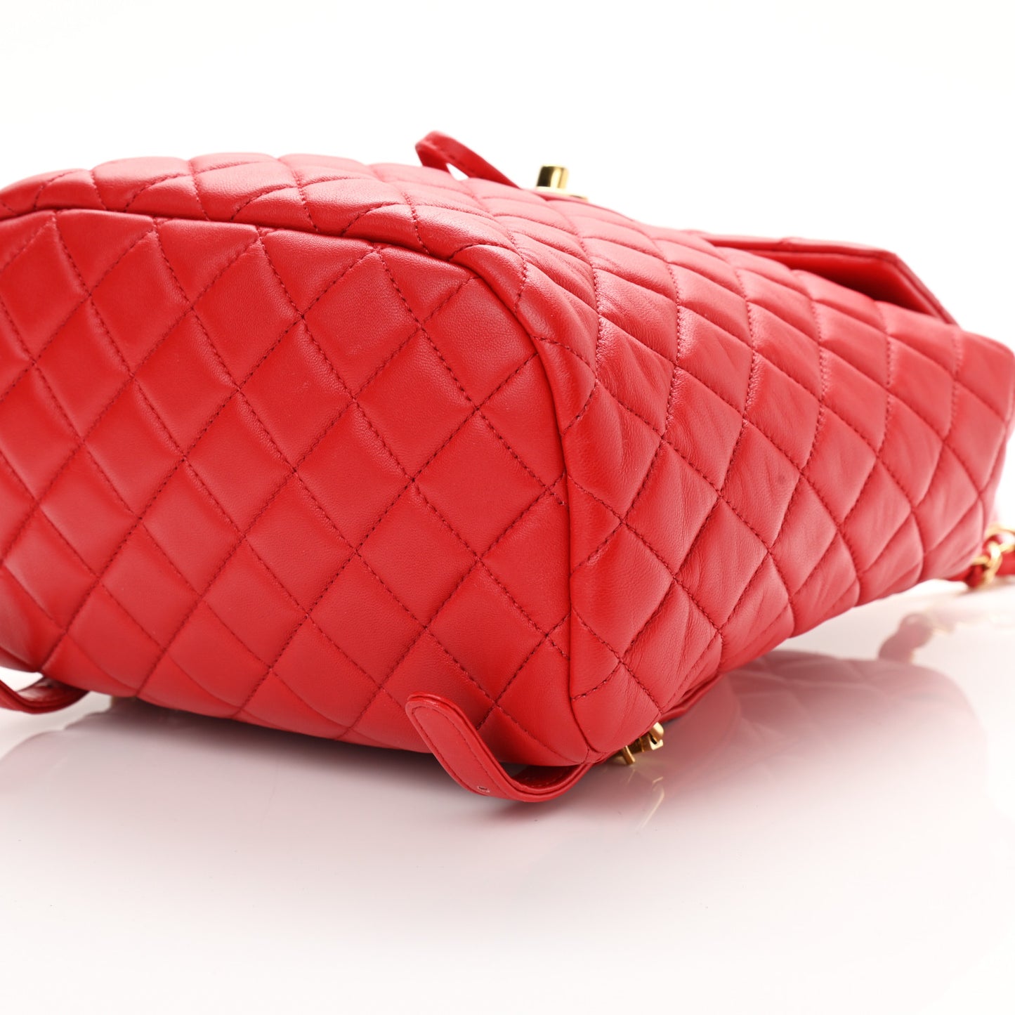 Lambskin Quilted Small Urban Spirit Backpack Red