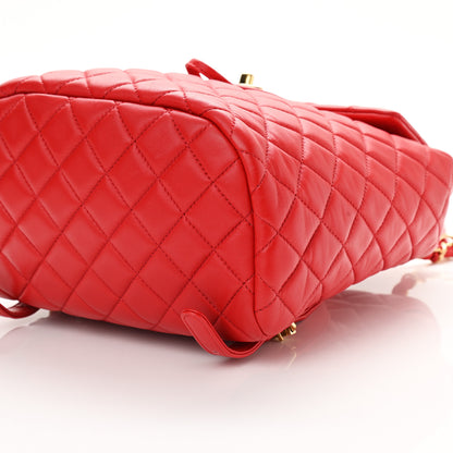 Chanel Lambskin Quilted Small Urban Spirit Backpack Red 10 of 10