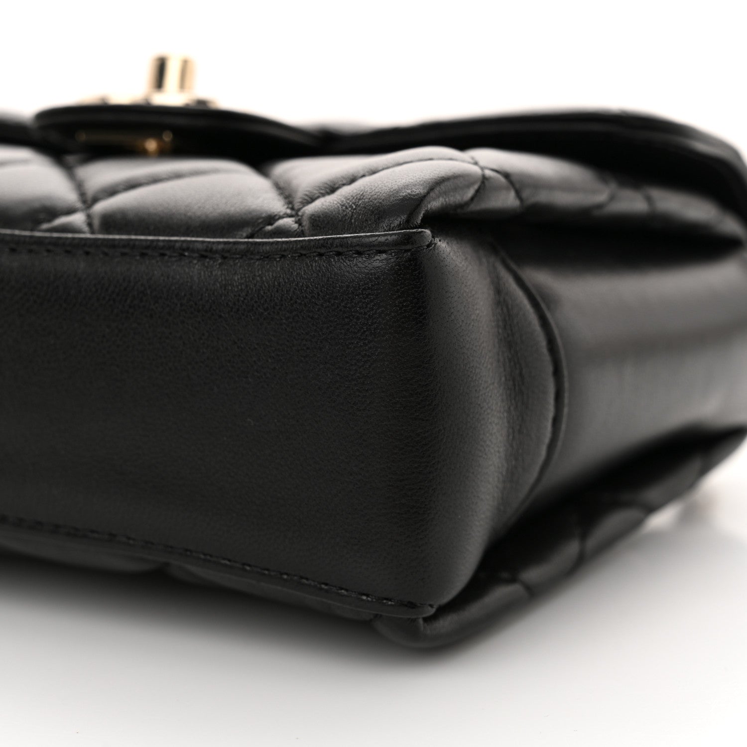 Chanel Lambskin Quilted Mini Top Handle Square Flap Black 10 of 11